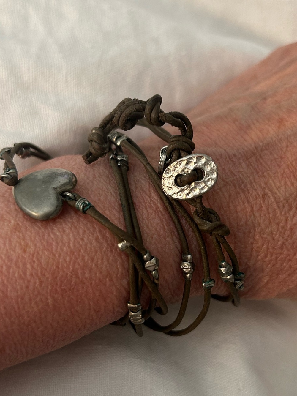 Leather Wrap Bracelet by Jeanne d’ Arc Living